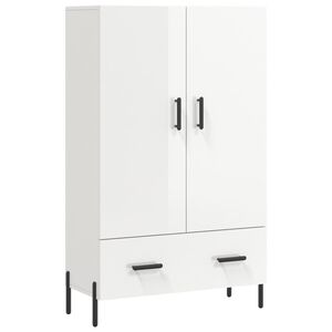 vidaXL augstais skapis, spīdīgi balts, 69,5x31x115cm inženierijas koks