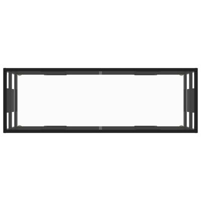 vidaXL TV galdiņš, melns, 120x40x40 cm, rūdīts stikls