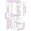 vidaXL Augstais skapītis ar atvilktni Vecs koks 69,5 x 34 x 180 cm