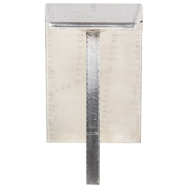 vidaXL aviatora rakstāmgalds, sudraba krāsā, 112x50x76 cm, metāls