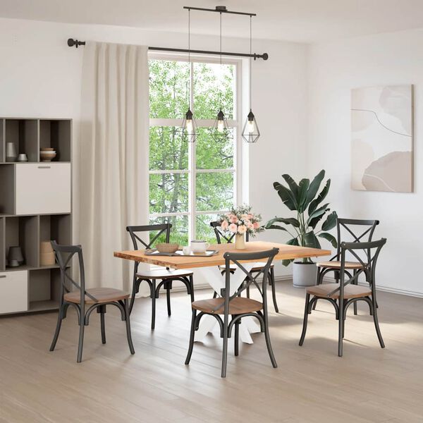 vidaXL ēdamgalda kāja, zirnekļa forma, balta, 85x85x(72-73) cm, tērauds