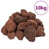 vidaXL vulkāniskie ieži, 10 kg, sarkani, 5-8 cm