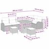 vidaXL Dārza dīvānu komplekts ar spilvenu 9 pcs Bē&scaron;a un gai&scaron;i pelēka