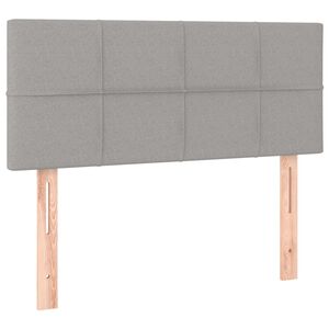 vidaXL gultas galvgalis, 100x5x78/88 cm, gai&scaron;i pelēks audums