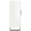 vidaXL kumode, spīdīgi balta, 69,5x34x90 cm, inženierijas koks