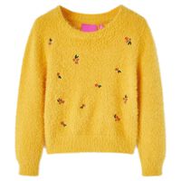 Bērnu džemperis, adīts, dzeltenbrūns, 92