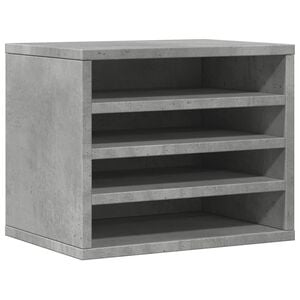 vidaXL rakstāmgalda organizators, betona pelēks, 36x26x29,5 cm, koks