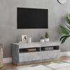 vidaXL TV galdiņ&scaron; ar LED lampiņām, 100x35x40 cm, betona pelēks