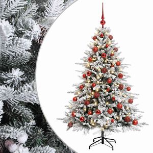 vidaXL Mākslīgā Ziemassvētku egle ar bumbiņu 120 cm 150 LED