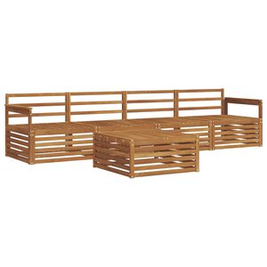 vidaXL Āra dīvānu komplekts 5 pcs Dabiska Cietā akācijas koks