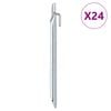 vidaXL telts mietiņi, 24 gab., V-forma, 24 cm, &Oslash;20 mm, cinkots tērauds