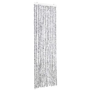 vidaXL kukaiņu aizkars, 56x185 cm, gai&scaron;i un tum&scaron;i pelēks &scaron;enils