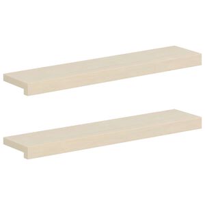 vidaXL Logu palodzes 2 gab. Balts 70 x 15 x 2 cm Cietā ozola koks