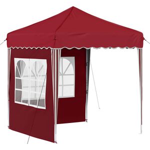 vidaXL Pop-up svinību teltis Burgundija 195 x 195 x 245 cm