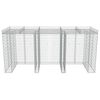 vidaXL gabions atkritumu tvertnēm, cinkots tērauds, 270x100x130 cm