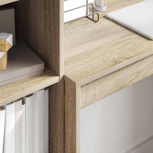 vidaXL Galds ar atvilktni 2 pcs Sonoma ozols