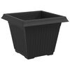 vidaXL Kvadrātveida Ziedu Pods 24 pcs Melna 38 x 38 x 30 cm Plastmasa