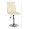 vidaXL grozāmi virtuves krēsli, 2 gab., krēmkrāsas audums