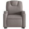 vidaXL elektrisks masāžas krēsls, paceļams, pelēkbrūns audums