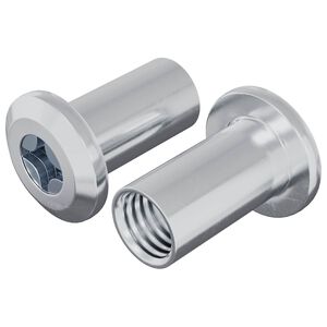 vidaXL Bloķējo&scaron;ais uzgrieznis 2 gab. Niķelis M6 x 15 mm Tērauds