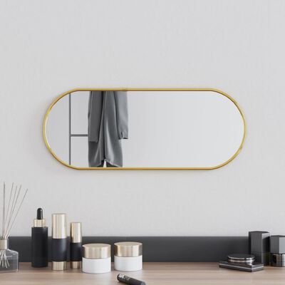 vidaXL sienas spogulis, zelta krāsā, 50x20 cm, ovāls