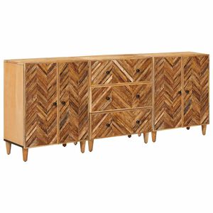 vidaXL Uzglabā&scaron;anas skapji 3 gab. 60 x 33,5 x 75 cm Cieta mango koksne