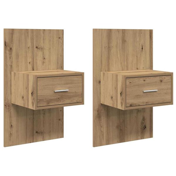 vidaXL Nakts skapītis 2 pcs Artisānā ozols 50 x 32,5 x 80cm