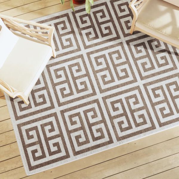 vidaXL iek&scaron;telpu un āra paklājs, 160x230 cm, daudzkrāsains, neslīdo&scaron;s