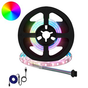 vidaXL LED stripa 2 gab. Melna un caurredzama Vara un plastmasa