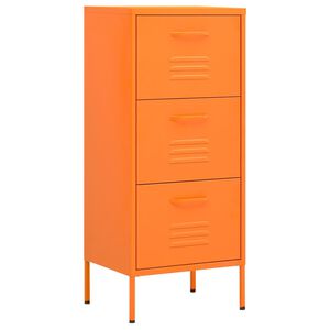 vidaXL skapītis, 42,5x35x101,5 cm, tērauds, oranžs