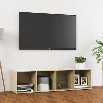 vidaXL TV plaukts, 142,5x35x36,5 cm, ozolkoka krāsa, skaidu plāksne