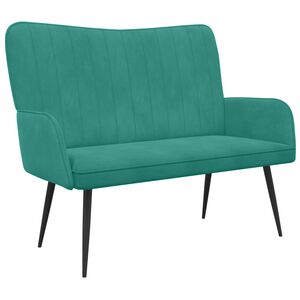 vidaXL 2-vietīgs dīvāns Tirkīzzila 115 x 61 x 87 cm Samts