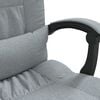 vidaXL masāžas biroja krēsls, atgāžams, gaiši pelēks audums