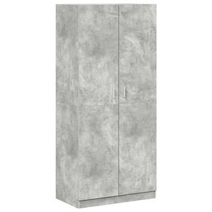 vidaXL skapis, betona pelēks, 90x52x200 cm, inženierijas koks