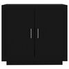 vidaXL kumode, melna, 80x40x75 cm, inženierijas koks