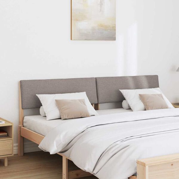 vidaXL Mīkstināts gultas galvgalis Pelēkbrūna 180 cm