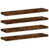 vidaXL sienas plaukti, 4 gab., koka, 40x10x1,5 cm, inženierijas koks