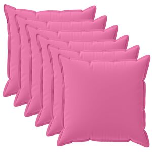 vidaXL Spilvenu pārvalks 6 gab. HOUTEN Rozā 30 x 30 cm Poliesters