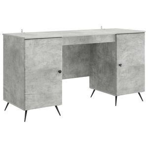 vidaXL Galds Betona pelēks 142,5 x 50 x 75 cm Inženierijas koks