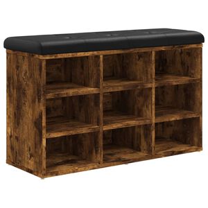 vidaXL apavu skapītis, koka krāsa, 82x32x50 cm, inženierijas koks