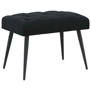 vidaXL Sols ar pogām Melns 60 x 40 x 45 cm Samts