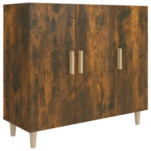 vidaXL kumode, ozolkoka krāsa, 90x34x80 cm, inženierijas koks