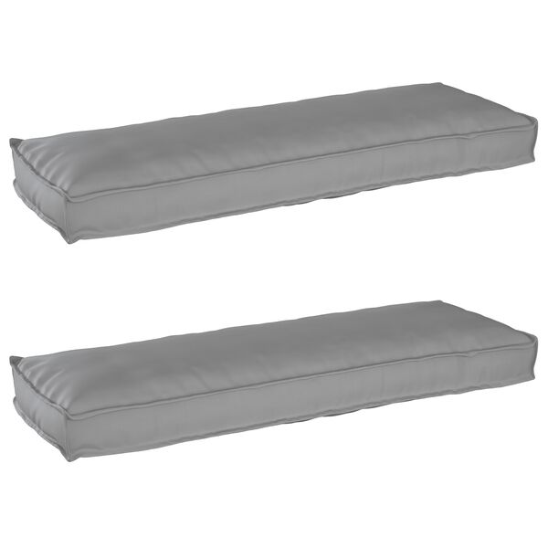 vidaXL Kastīšu spilvenu komplekts 2 pcs Pelēka 120 x 40 x 8 cm