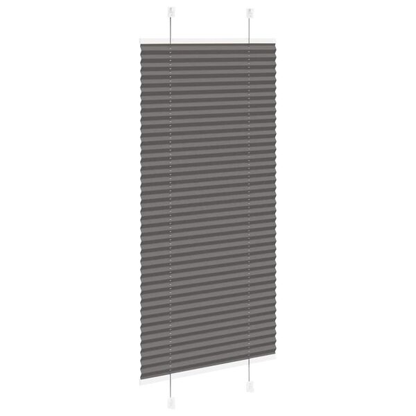 vidaXL kroku žalūzija melna 55x150 cm auduma platums 54,4 cm