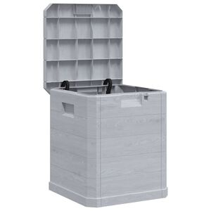 vidaXL dārza uzglabā&scaron;anas kaste, 90 L, gai&scaron;i pelēka