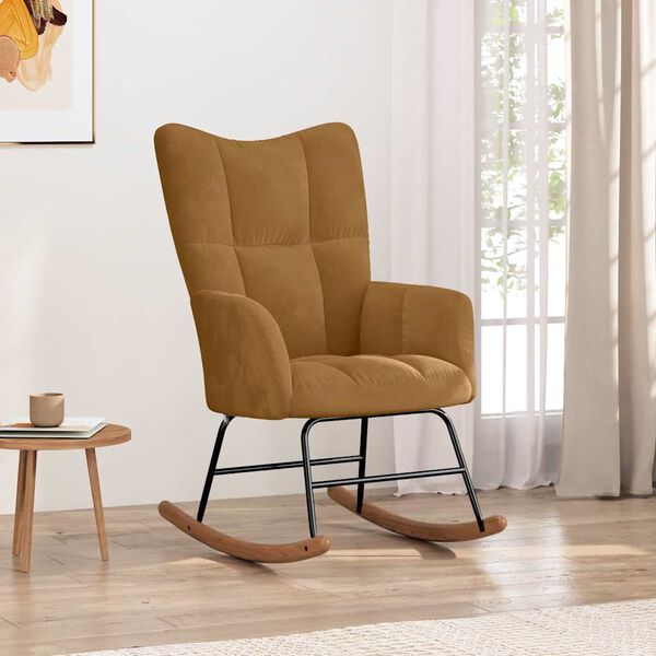 vidaXL &scaron;ūpuļkrēsls, brūns samts