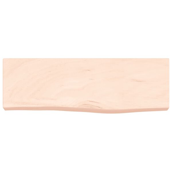 vidaXL sienas plaukts, 60x20x6 cm, neapstrādāts ozola masīvkoks