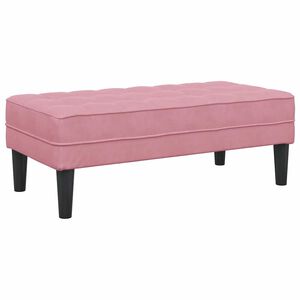 vidaXL sols ar spilvenu Rozā 113 x 57 x 39 cm Samts