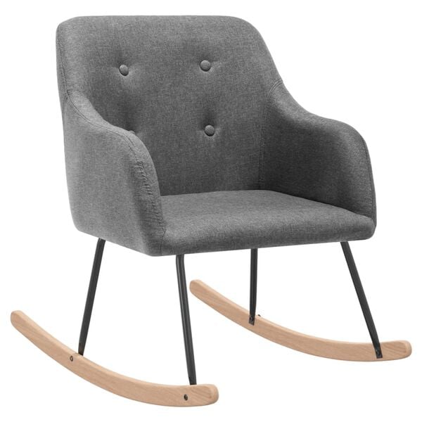 vidaXL &scaron;ūpuļkrēsls, gai&scaron;i pelēks audums