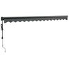 vidaXL izvelkama markīze, automātiska, antracītpelēka, 4,5x3 m